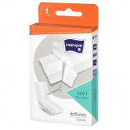 Plaster z opatrunkiem do cięcia, włókninowy Soft, 6 cm x 1 m